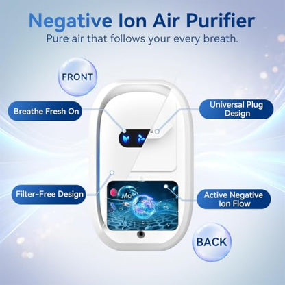 Air Purifiers 4 Pack - White Ionic Filterless Home & Travel Air Ionizers