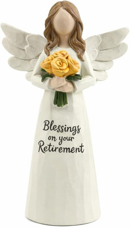 GoGnome Retirement Gift - Resin Angel Statue for Women | Perfect Desk Decor for Coworkers, Teachers, Nurses, and Friends
