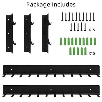 Wall Mount Lat Pulldown Bar Storage Rack - Heavy Duty Steel Gym Organizer