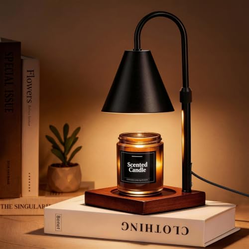 Funistree Black Candle Warmer Lamp with Timer & Dimmable Light - Mothers Day Gift