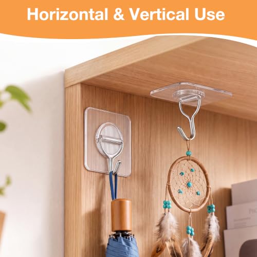 Square Heavy Duty Sticky Wall Hooks 20 Pack - Adhesive Organizers