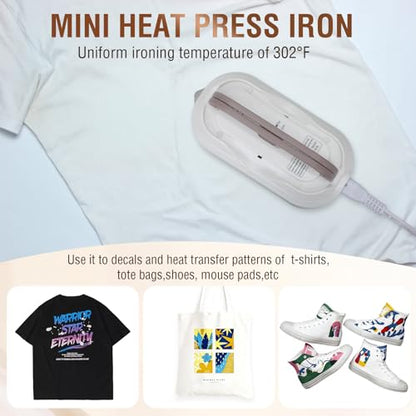 Mini Steam Iron for Clothes, Biupky Travel Steamer for Clothes Portable, Micro Steam Iron Mini Handheld Steamer Support Dry And Wet Ironing for Home Travel (Purple)