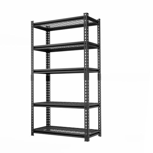 Heavy Duty Metal Garage Shelving Unit - 2000 LBS Capacity, Adjustable 5-Tier Storage Rack