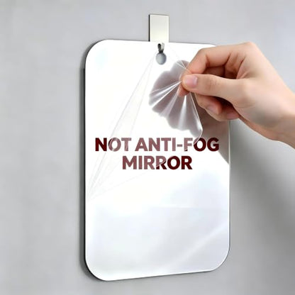 11x8 Inch Shatterproof Shower Mirror for Shaving and Makeup - Wall-Mounted, Portable