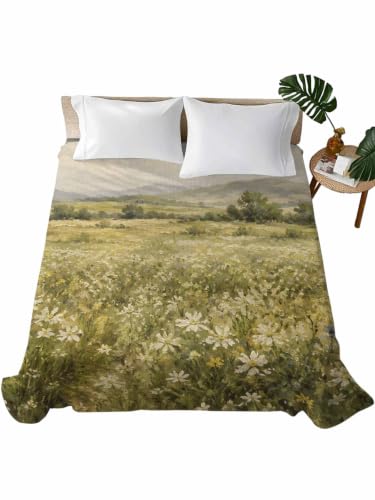 Twin Microfiber Flat Sheet - Mint Green & Emerald Green - Hotel Quality Bedding