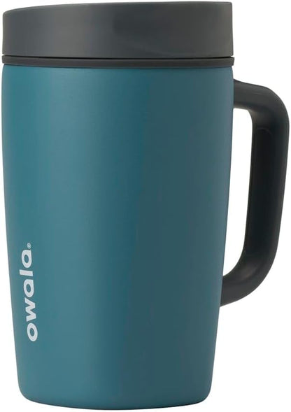 Owala SmoothSip Stainless Steel Travel Mug - 100% Leak Proof, Insulated, 12oz, BPA Free, Hot & Cold Drinks