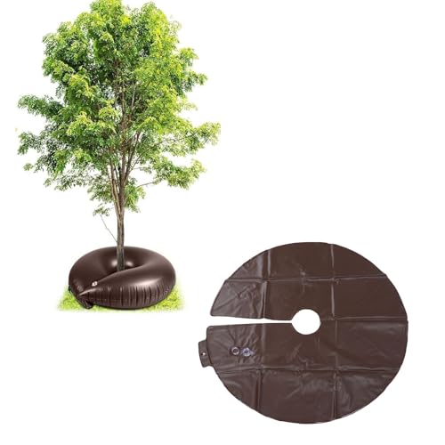 Tree Watering Ring 10 Gallon PVC Drip Irrigation Bag for Trees - Brown