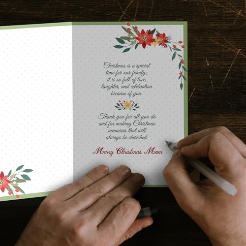 Mom Christmas Card - Sentimental Holiday Greeting Card from Daughter or Son