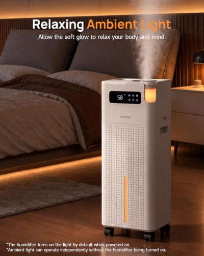 Large 14L Humidifier for Whole Home & Large Rooms, Silent Ultrasonic Cool Mist