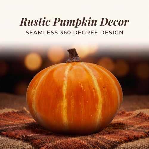 Autumn Squirrel Figurine in Pumpkin - Harvest Resin Fall Decor