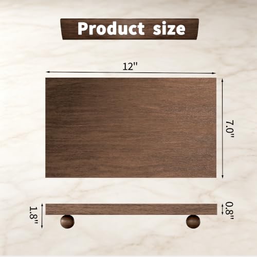 Solid Walnut Wood Riser Stand - 12x7 Rustic Pedestal Tray for Counter Decor - Variation of 12" x 7" x 1.8"
