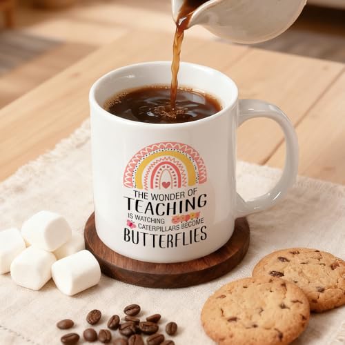 Teaching Growth Ceramic Mug - Appreciation Coffee Cup for Teacher - White15