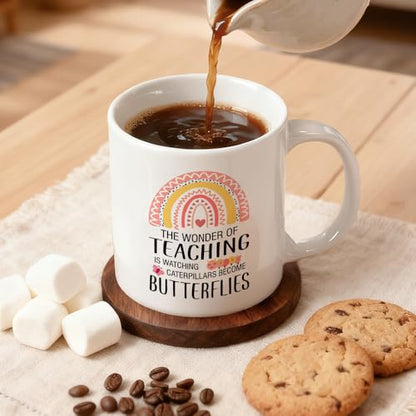 Teaching Growth Ceramic Mug - Appreciation Coffee Cup for Teacher - White15
