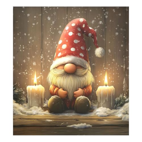 Christmas Cute Gnome Dishwasher Magnet Cover 23x26in Reusable Kitchen Decor