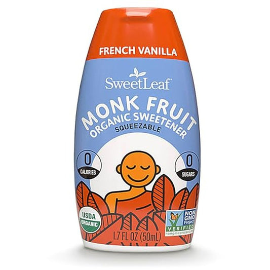 SweetLeaf Caramel Liquid Monk Fruit - Monk Fruit Liquid Sweetener Drops, Organic Monk Fruit Extract, Zero Calorie Sweetener, Sugar Free, Keto Friendly, Erythritol Free - 1.7 Fl Oz