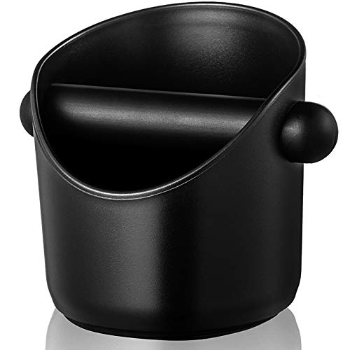 Espresso Knock Box, 4.4 Inch Coffee Knock Box Espresso Dump Bin For Coffee Grounds with Removable Knock Bar and Non-Slip Base Shock-Absorbent Durable Barista Style