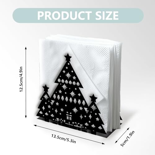 Christmas Pine Tree Napkin Holder Black Metal Table Decor - Variation of Pine Tree