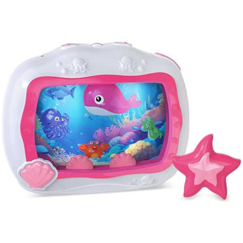 Baby Sleep Soother Musical Toy with Light for Newborns - Pink