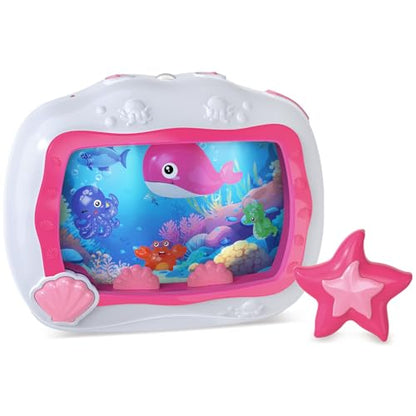 Baby Sleep Soother Musical Toy with Light for Newborns - Pink