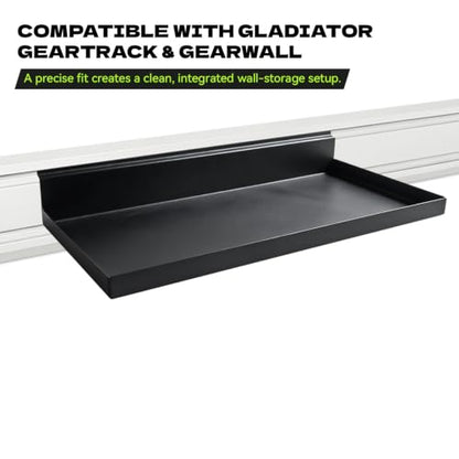 Garage Storage Shelves 2 Pack Compatible with Gladiator GearTrack & GearWall - Solid Metal Wall Shelving for Garage Organization