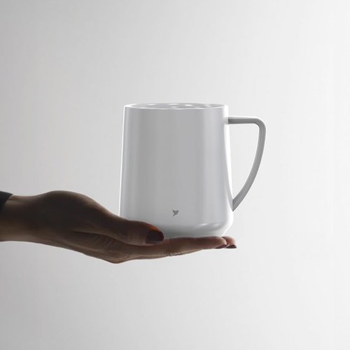 hurkins Smug V5, Temperature Control Coffee Mug Warmer & Mug & pctg Lid Set, Wireless Charging Function, Office/Home for Desk (Origin Black)