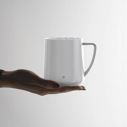 hurkins Smug V5, Temperature Control Coffee Mug Warmer & Mug & pctg Lid Set, Wireless Charging Function, Office/Home for Desk (Origin Black)