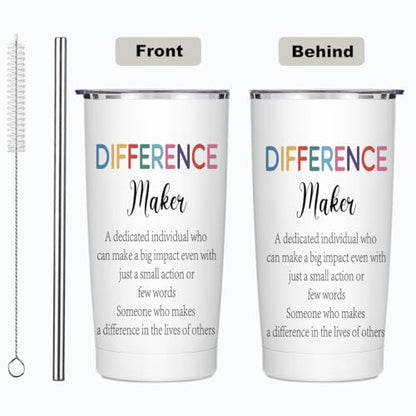20oz Insulated Travel Tumbler - Christmas Thank You Gift for Women - Multi 1369