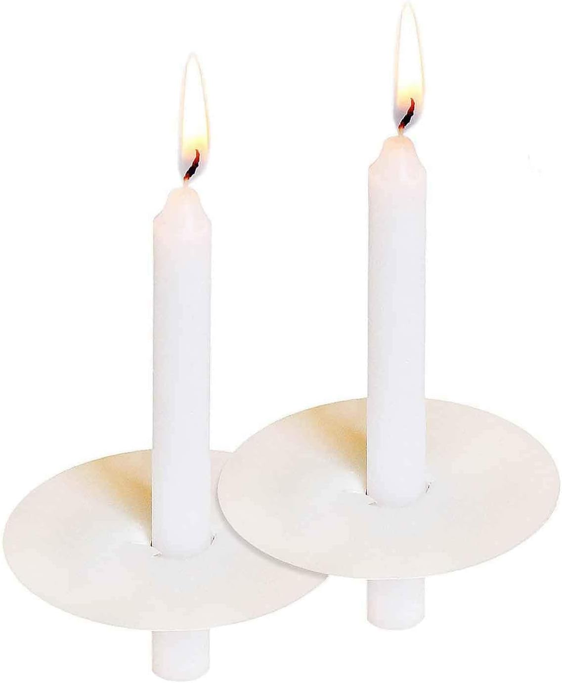 Regine Switzerland 200 White Church Candles - Unscented with Drip Protectors | 5" H x 1/2" D