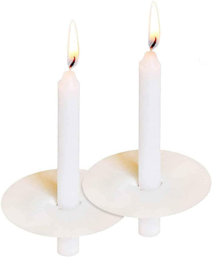 Regine Switzerland 200 White Church Candles - Unscented with Drip Protectors | 5" H x 1/2" D