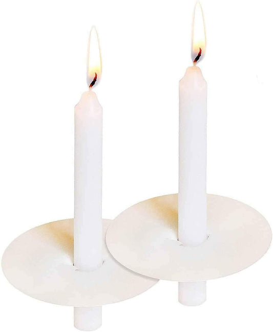 Regine Switzerland 200 White Church Candles - Unscented with Drip Protectors | 5" H x 1/2" D