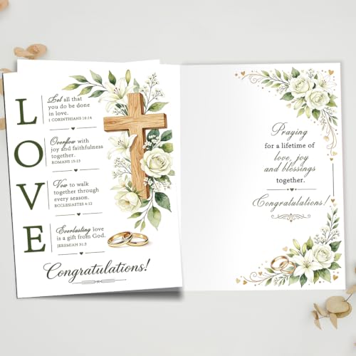 Christian Wedding Card for Couple Religious Blessings ZC-059 - Elegant Faith-Inspired Gift
