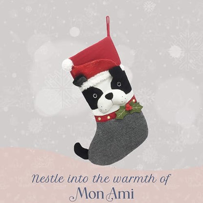 Frenchie Claus Christmas Stocking - 15x21 Holiday Decor Gift - Variation: Frenchie