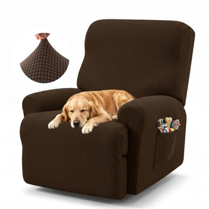 Recliner Chair Cover 1 Seat - Soft Jacquard Stretch Slipcover for Recliners