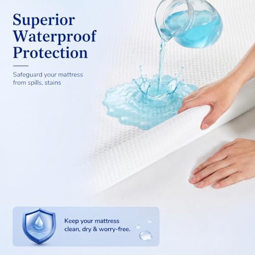 King Tencel Waterproof Mattress Protector White 78x80 Inches