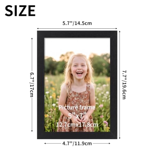 Black 5x7 Picture Frame Set of 22 - MDF Wood Wall & Table Display