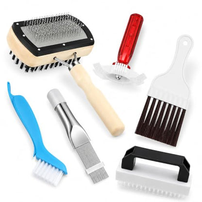 6-Piece AC Coil Cleaning Kit with Fin Comb & Straightener for Condensers