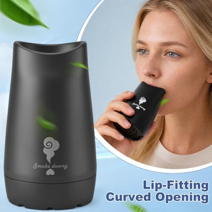 Personal Air Purifier with Replaceable HEPA & Activated Carbon Filters - Reusable Up to 500 Uses