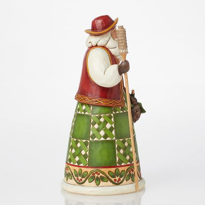Christmas Santa Figurine 6.9 Inch Hand-Painted Holiday Decor Collectible