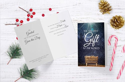 Religious Christmas Card Pack of 24 - Inspirational Holiday Greeting Cards