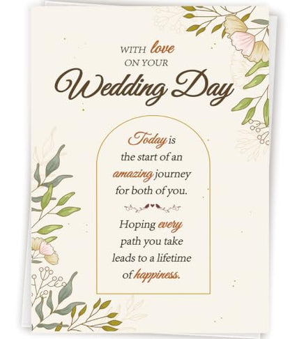 Wedding Card Gifts for Bride and Groom ZY-431 - Congratulations Card