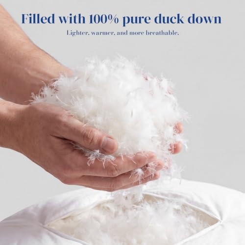Twin Size White Feather Down Fiber Comforter All Season Ultra Soft Duvet Insert