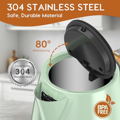 Electric Kettle 1.7L - Stainless Steel, Visual Water Window, 1500W, Auto Shut Off