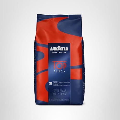 Lavazza Top Class Whole Bean Coffee Blend, Medium Espresso Roast Bag, 2.2 Pound (Pack of 1), Authentic Italian, Blended and roasted in Italy, Full bodied with smooth and balanced flavor