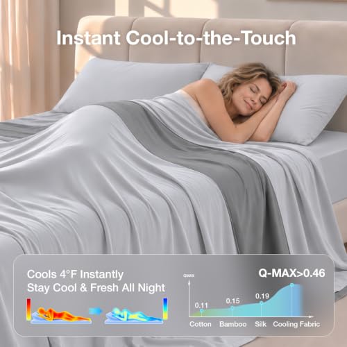 Queen Cooling Comforter Set - 5 Pieces All-In-One Sleep Bedding