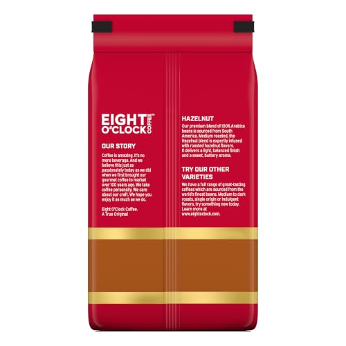 Medium Roast Whole Bean Coffee - Hazelnut Flavor, 18 Ounces, Smooth & Nutty