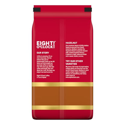 Medium Roast Whole Bean Coffee - Hazelnut Flavor, 18 Ounces, Smooth & Nutty