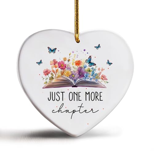 Book Ornament - Literary Christmas Tree Decor for Book Lovers, Holiday Gift