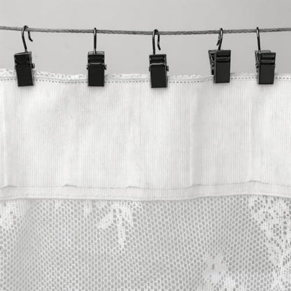 Small Curtain Clips Hooks for Hanging String Lights - Black, 60 Pack