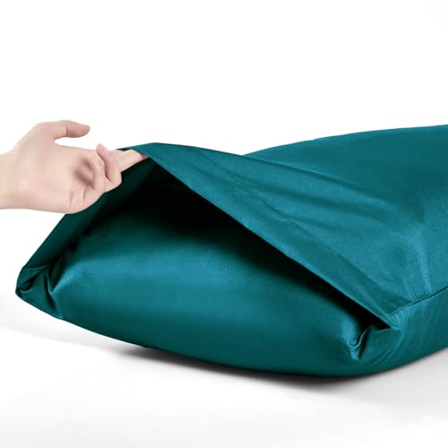 Standard 20x26 Inch Teal Microfiber Pillowcases - 2 Pack