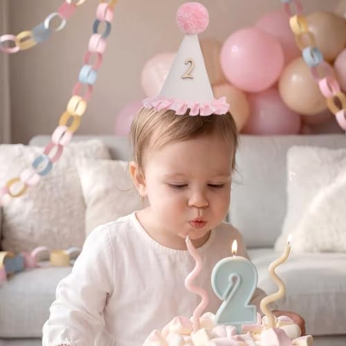 Pink Lace Half Birthday Hat for Girls - 1st & 2nd Celebration - Pink2 Variant